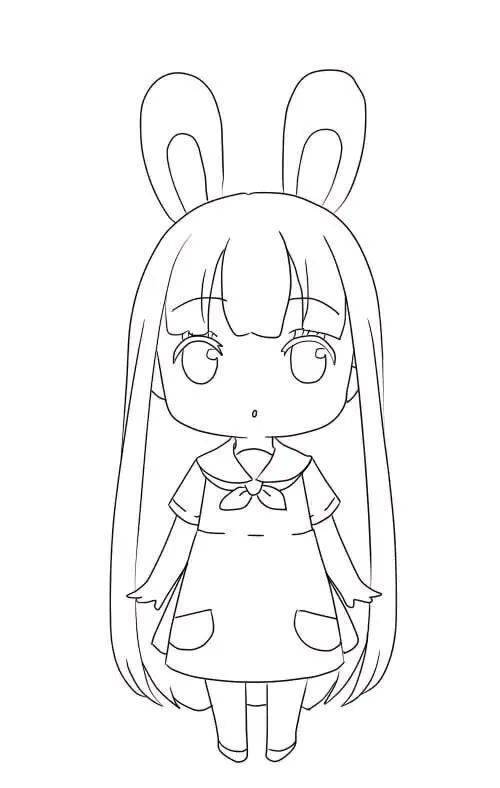 人物简笔画q版动漫人物简笔画简单漂亮q版少女简笔画q版人物简笔画