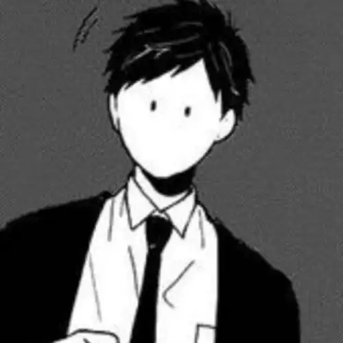 动漫头像黑白男头西服