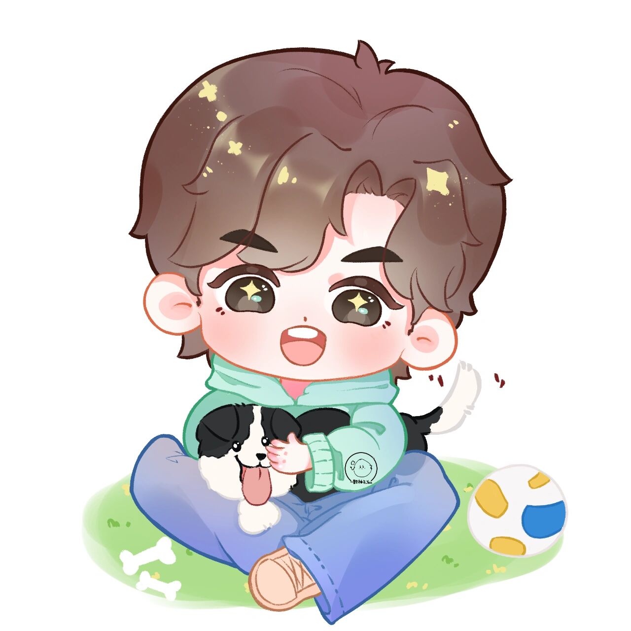 q版-时代少年团宋亚轩 吼吼吼,是芽芽和鼠标公主呀～爹地和女鹅见面啦