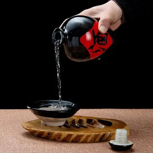 酒坛酒瓶陶瓷小黑碗老式家用古代酒碗仿古创意摔酒碗土碗水浒复古