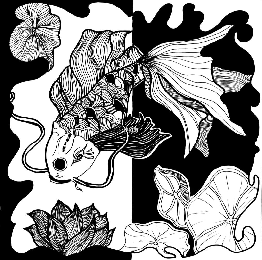 构成黑白对比疏密对比