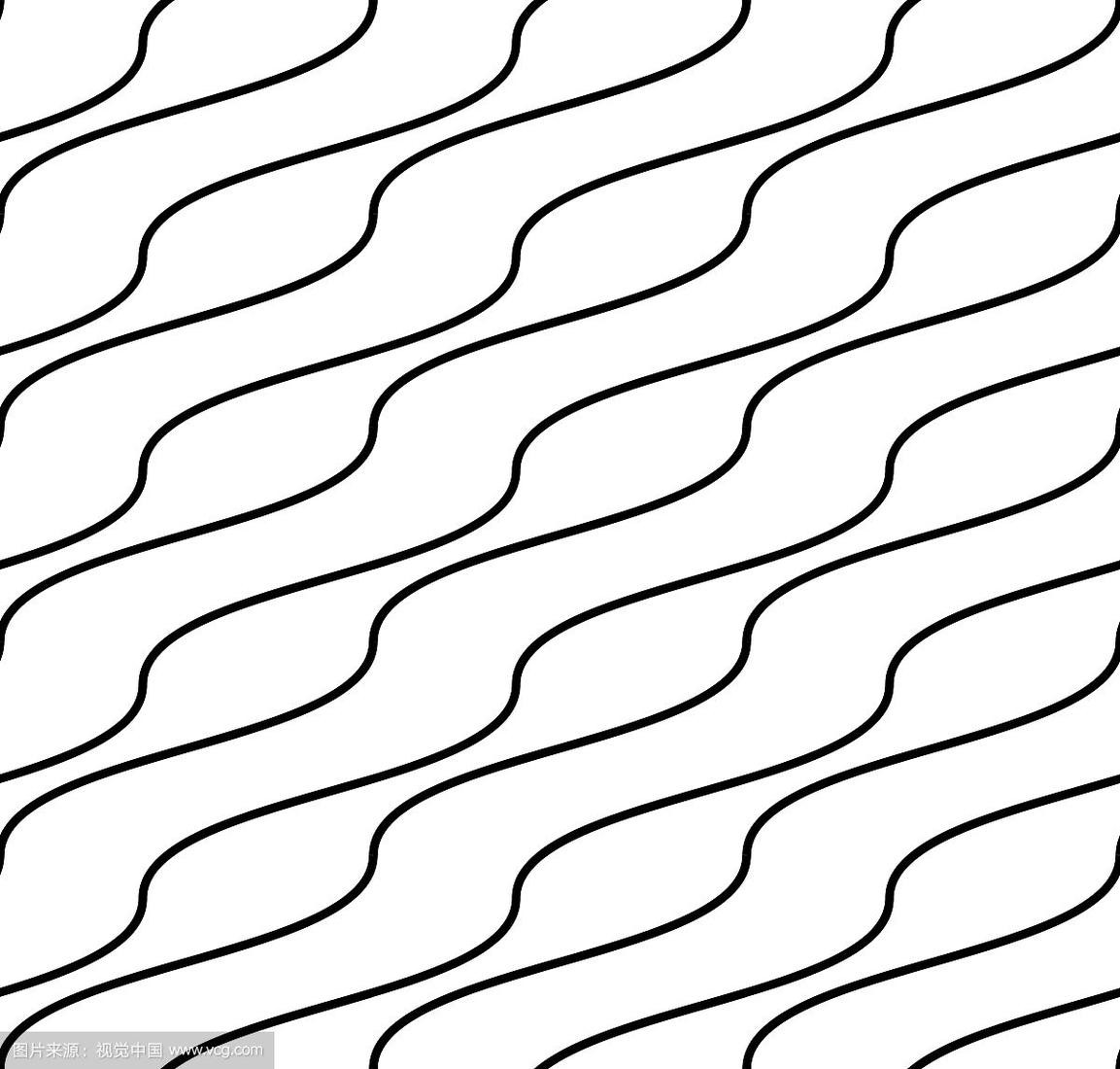 黑白无缝带线图案