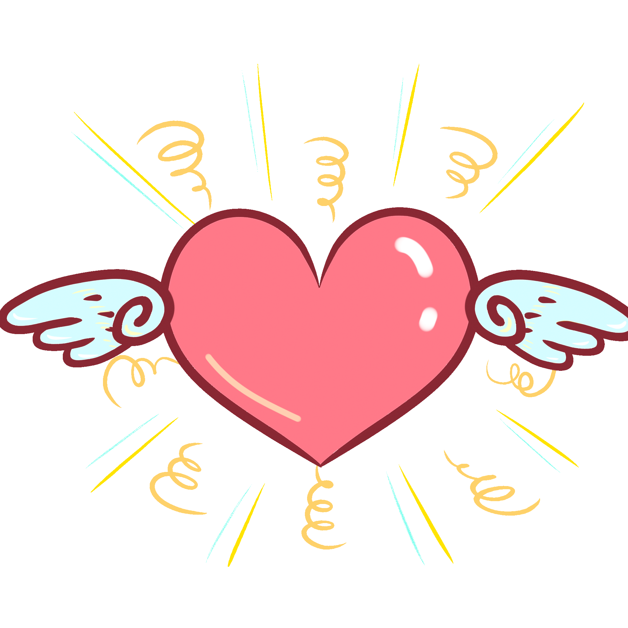 爱心翅膀gif动图