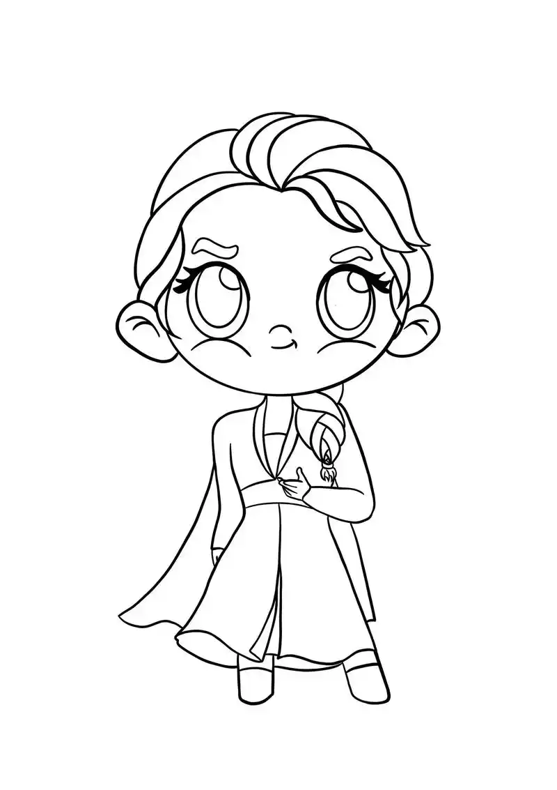 创意儿童画艾莎公主简笔画