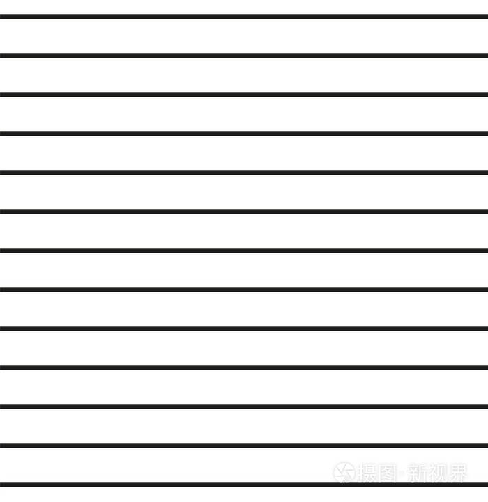 水平平行直线, 条纹向量.矢量简约无缝模式, 简单单色纹理与细线线