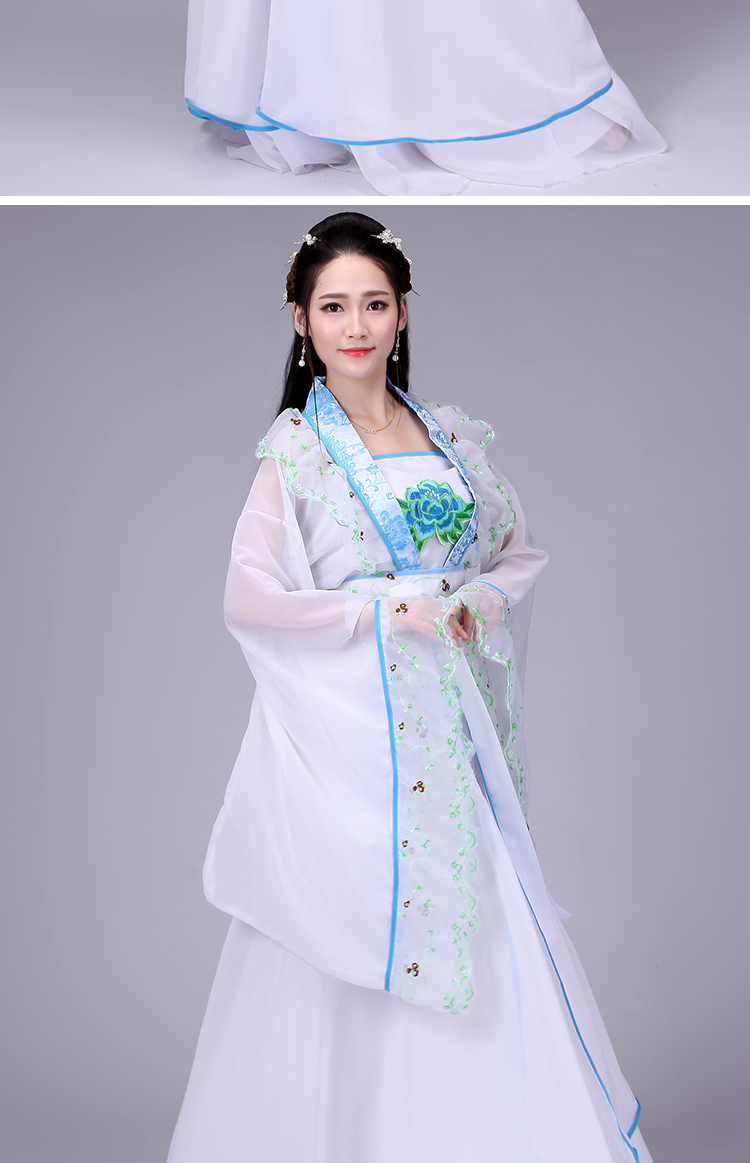 新款飘逸仙女古装唐装汉服女唐朝贵妃公主演出服古代服装齐胸襦裙现货