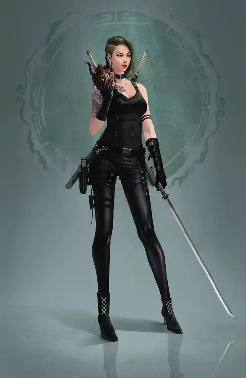 首次尝试做的人物设定    一个性感的女杀手刺客  希望大家喜欢 谢谢