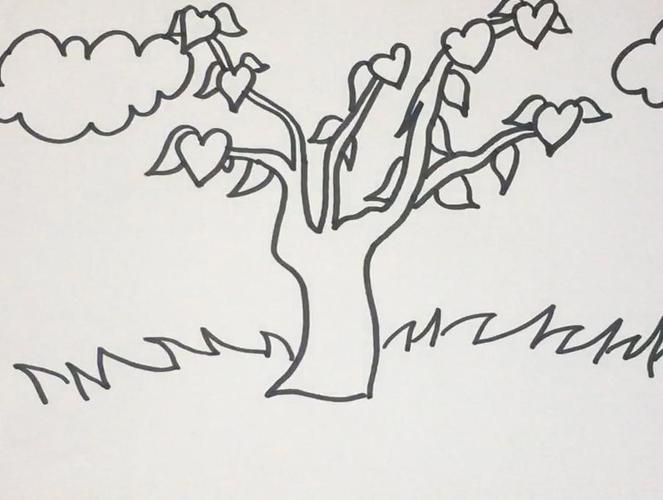 桃树生长全过程简笔画 简笔画图片大全-蒲城教育文学网