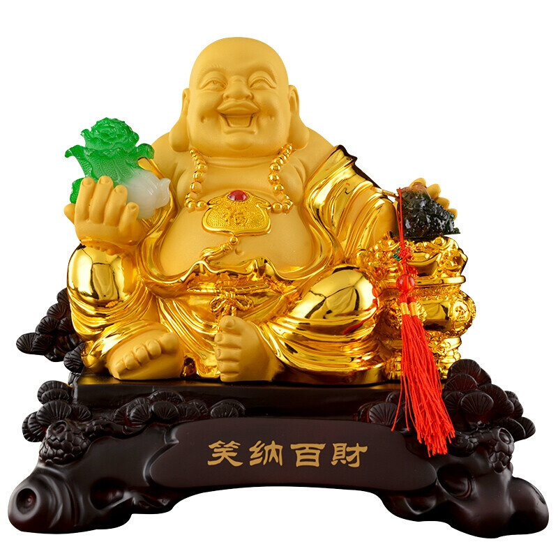 摆件润金阁沙金弥勒佛笑乔迁开业礼品办公室招财装饰摆件