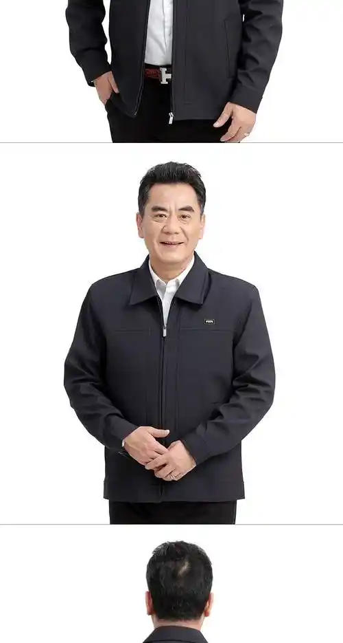 秋装外套男翻领秋中老年夹克50岁中年男装上衣60男士冬款保暖褂子男式