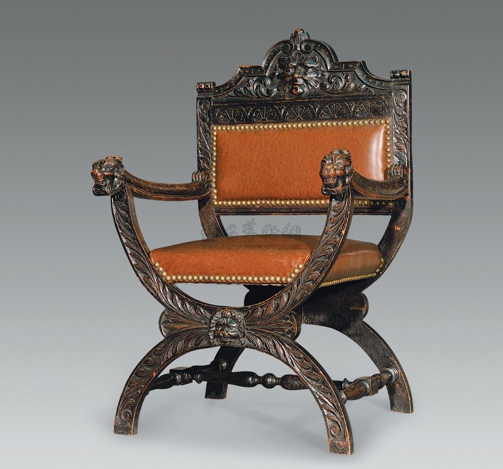 4443 十九世纪 文艺复兴风格扶手椅