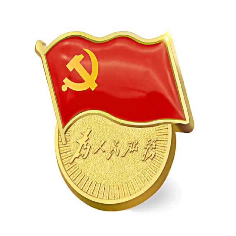 别针款党徽胸章带字党徽为人民服务党徽50个装