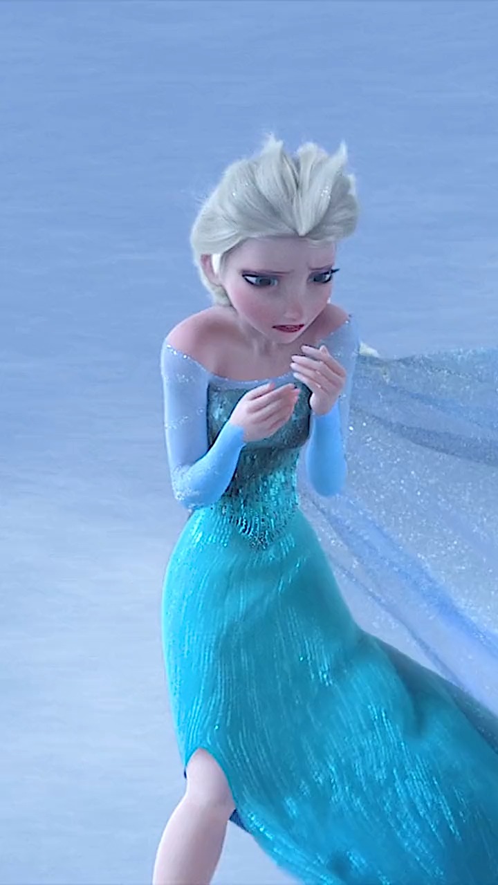 艾莎公主!#快点拿大棉袄,艾莎冻着了冷了