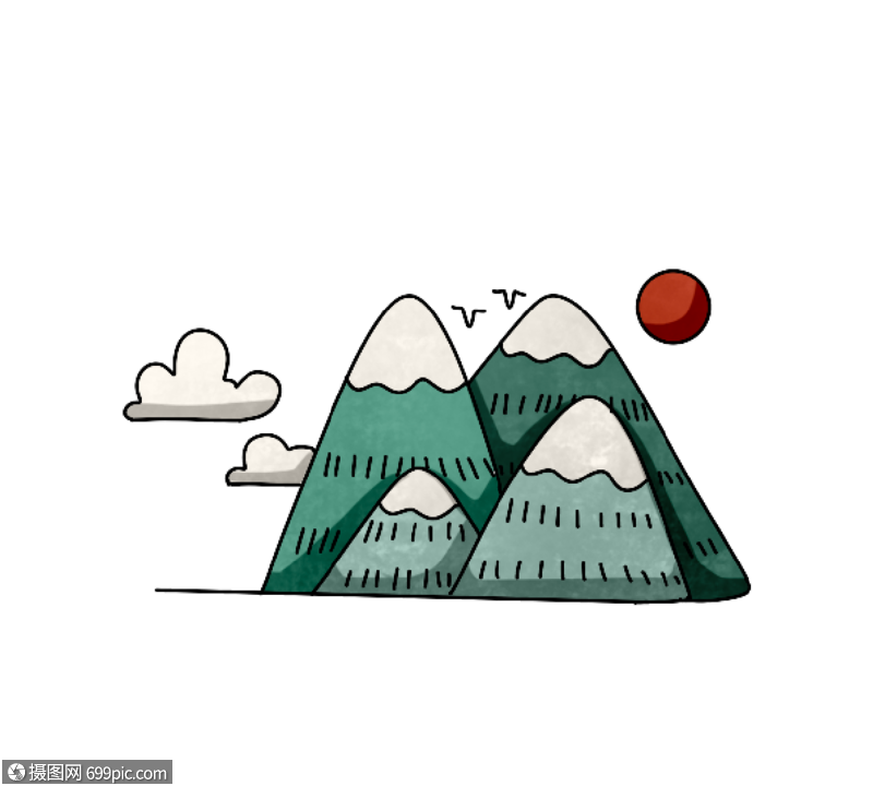 山卡通的简笔画