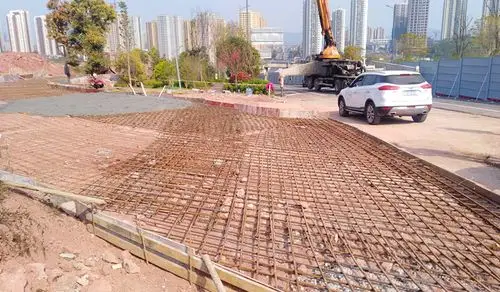 观月路渣场入口冲洗池及钢筋混凝土路面硬化.