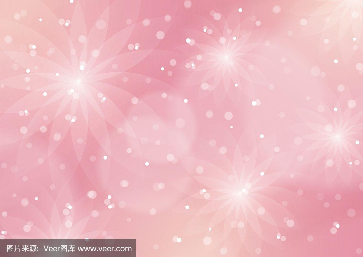 抽象花浅粉色背景