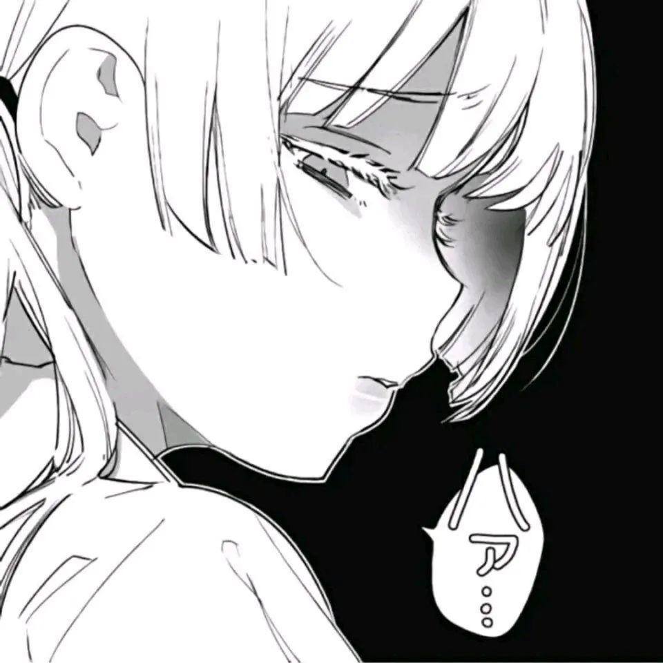 头像︱微丧黑白动漫女生头像