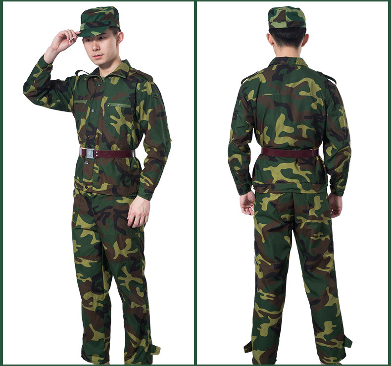 厂家批军训迷彩服87式迷彩服套装大学中学生军训服林地迷彩服装