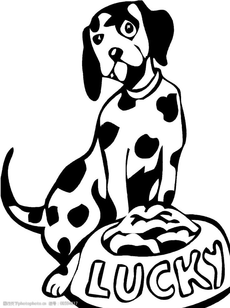 卡通矢量狗食物图片