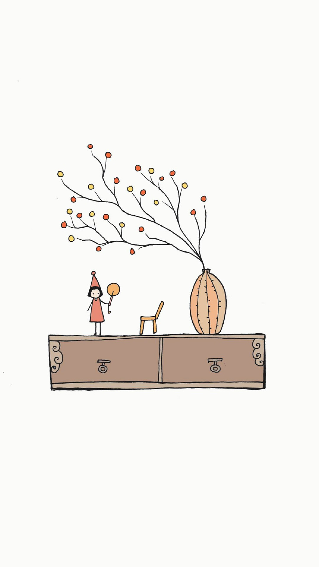 小清新简约插画图片手机壁纸