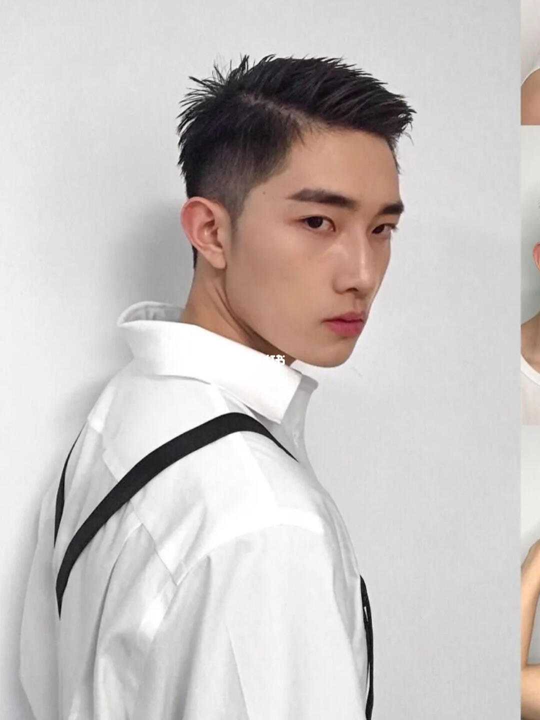 男士发型 偏分油头