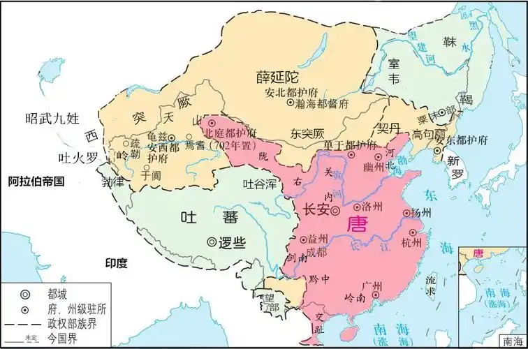 唐朝疆域最西到达了咸海,波斯?谭其骧将地图开疆玩到了极致