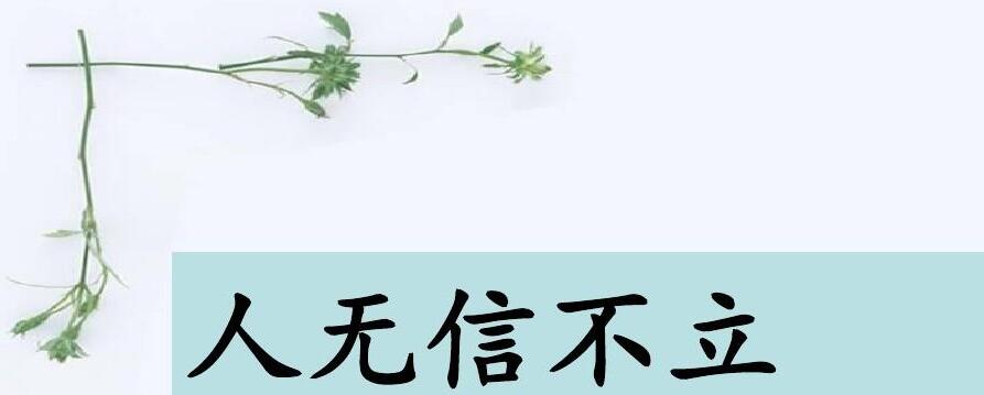 人无信不立你是一个有信用的人吗