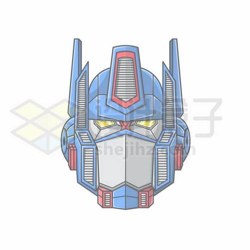 变形金刚擎天柱头像8513086矢量图片免抠素材 - 设计盒子