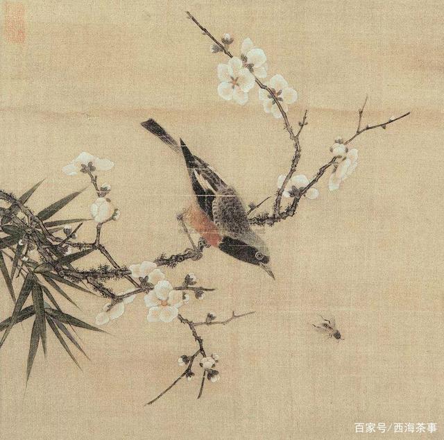 花鸟图 元代 钱远