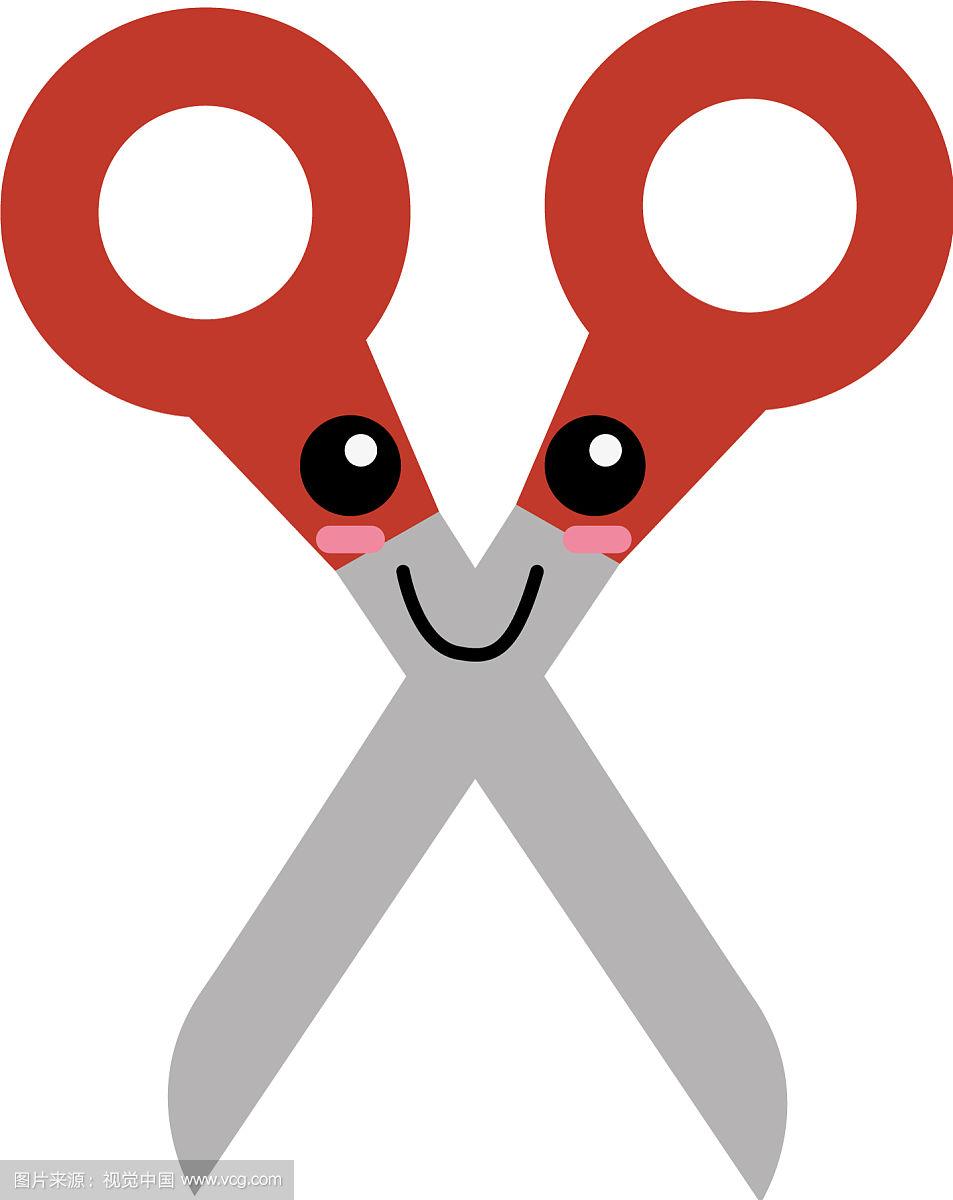 剪刀可爱的卡通