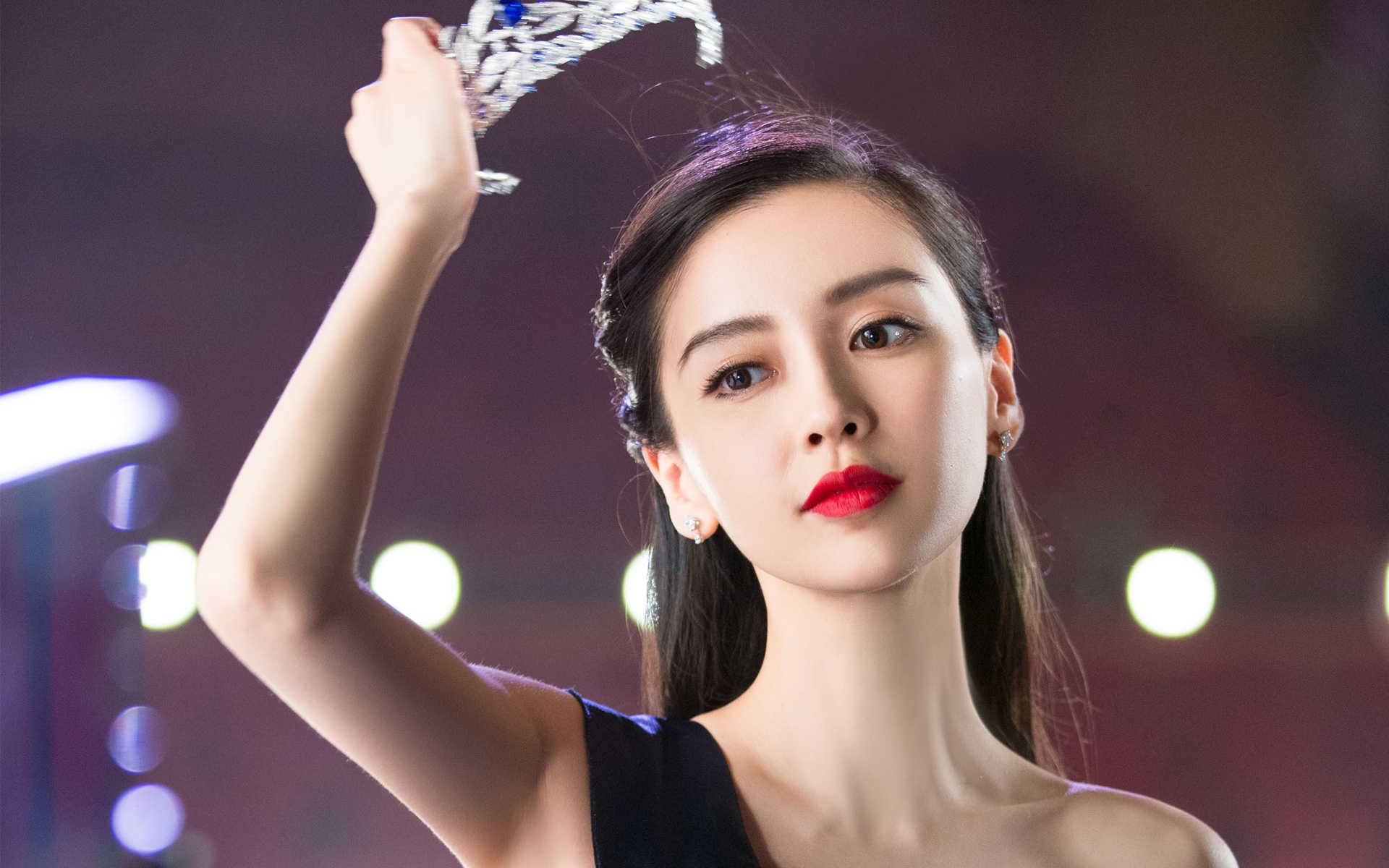 angelababy性感露肩礼服写真高清图片壁纸