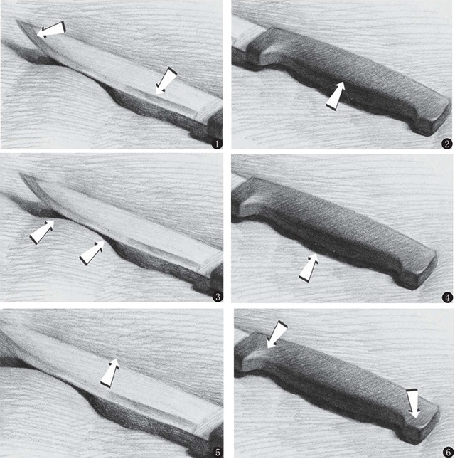素描水果刀的画法-美院帮
