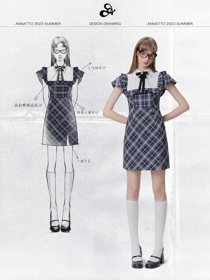 一些手稿到服装模特图 - 抖音