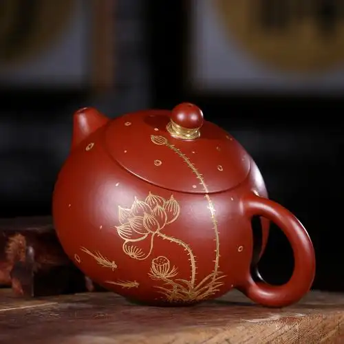 010步步生莲壶周国君国家级助理工艺美术师原矿朱泥大红袍200cc