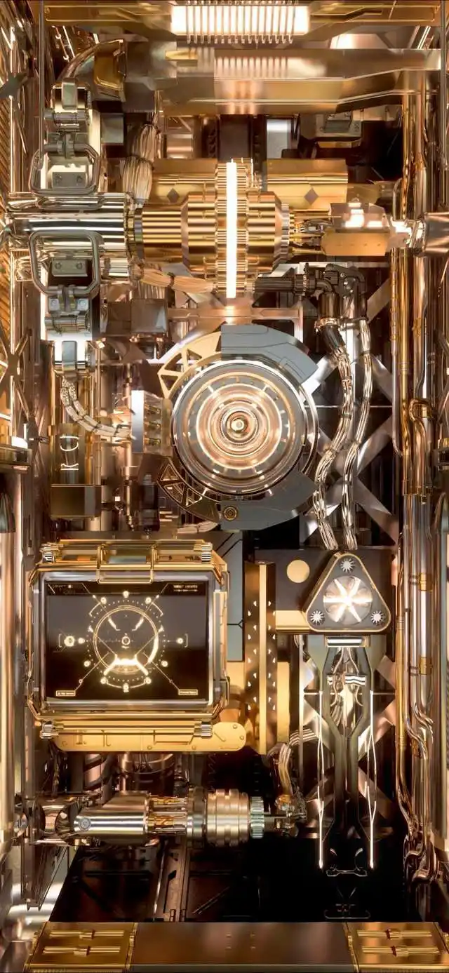 苹果4d立体感齿轮动态壁纸,livephoto原图