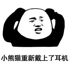小熊猫重新戴上了耳机