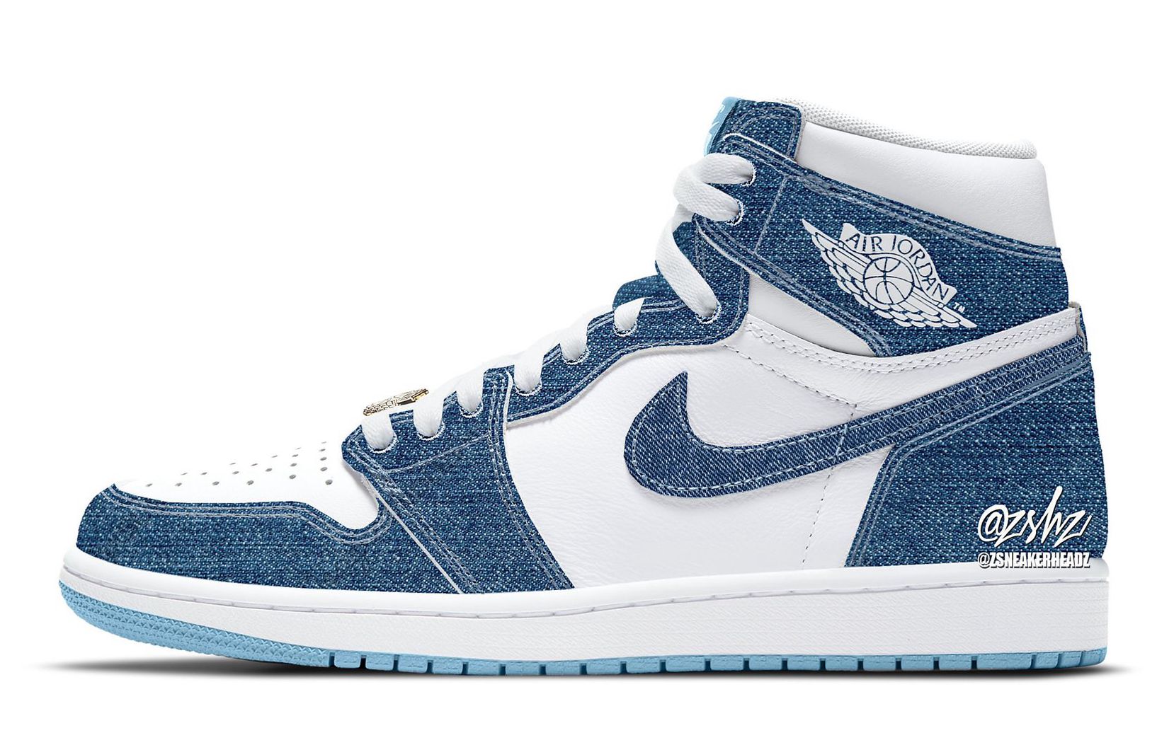 丹宁质感十足新配色aj1颜值你爱了吗