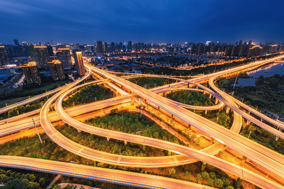 城市圆舞曲 摄于武汉沌口经济开发区汪家嘴立交