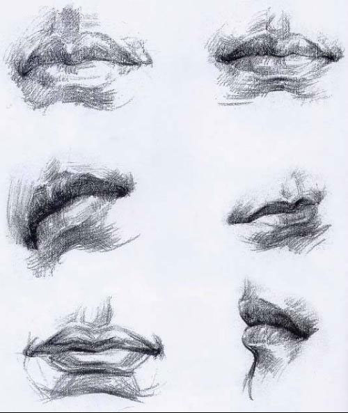 素描嘴怎么画?