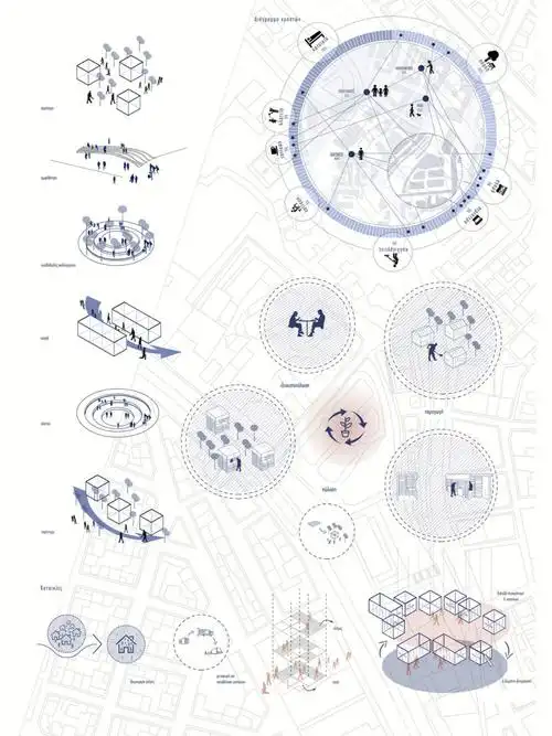 一套很好看的分析图(一部分)#建筑分析图   #建筑设计   #配色分享