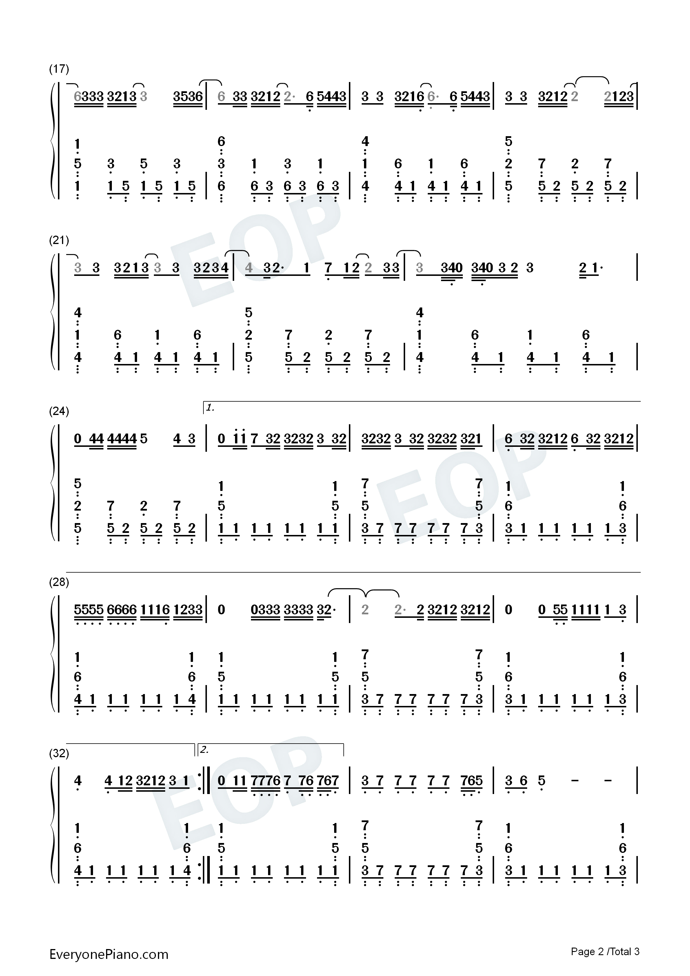 know-blackpink双手简谱预览2-钢琴谱文件(五线谱,双手简谱,数字谱