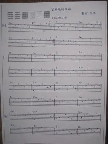 《黑眼睛的姑娘 电影太阳照常升起插曲》吉他谱