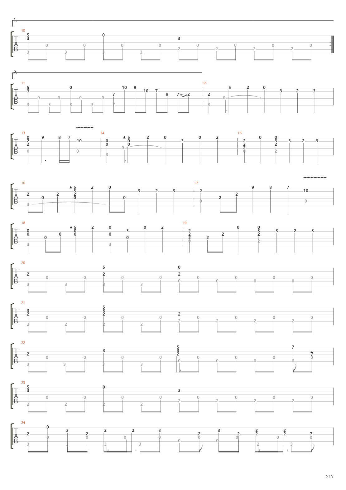 undertale(传说之下主题曲)吉他谱