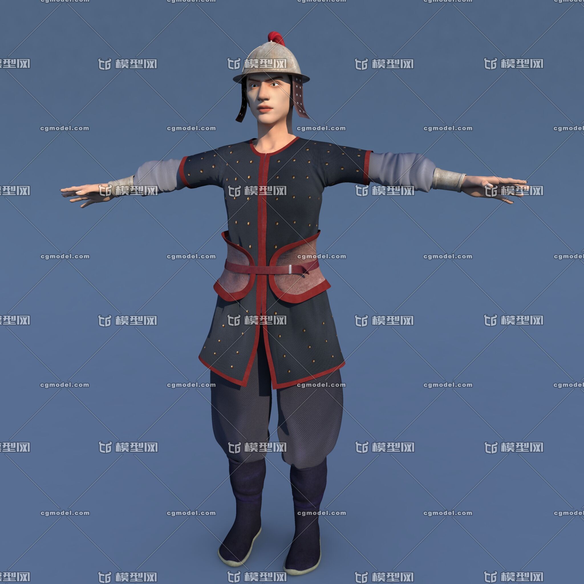 士兵  古代士兵  明朝士兵   影视动画模型