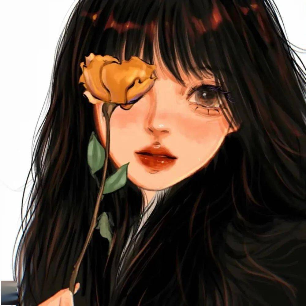 绝美手绘女生头像隐藏野心悄悄发光