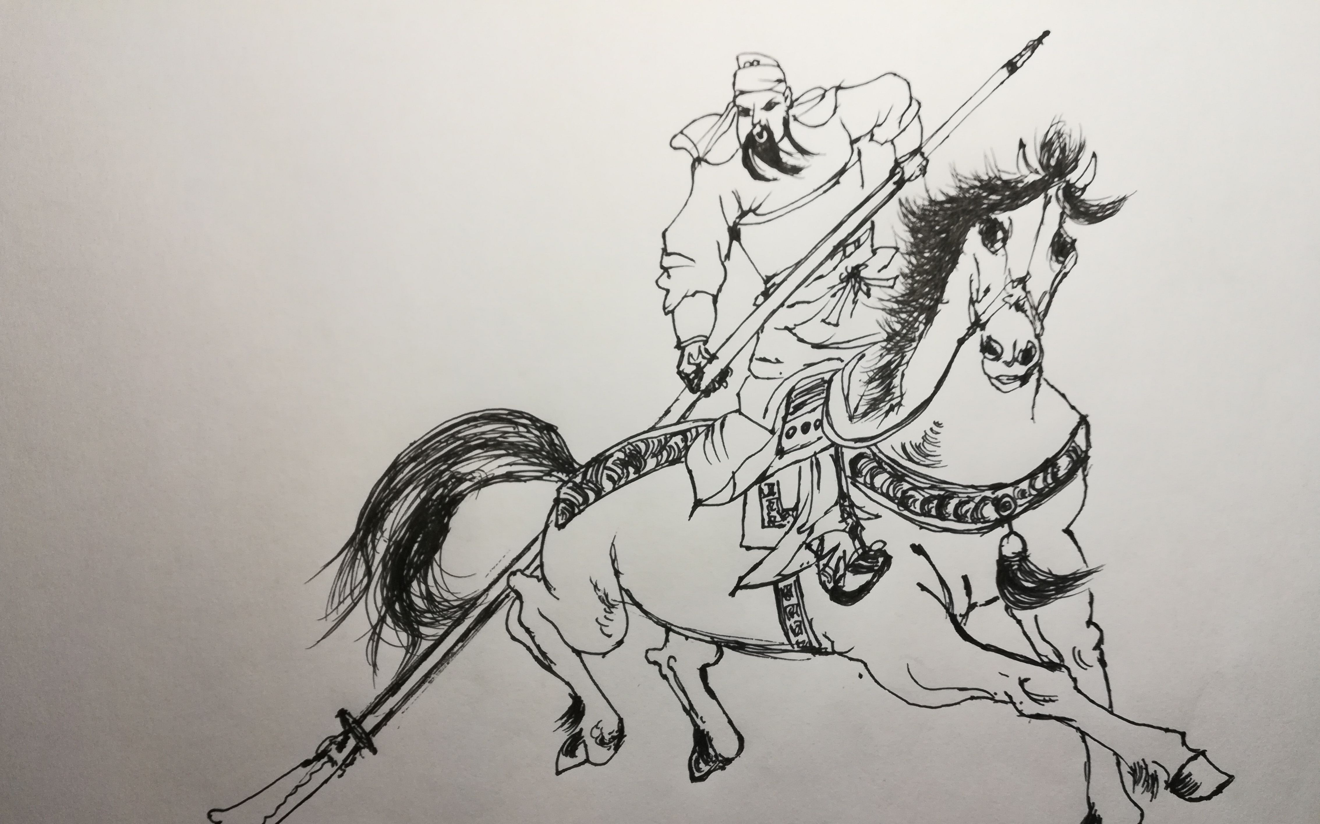 手绘--武将关羽