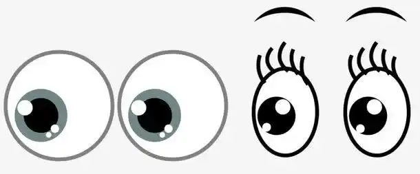 手绘/卡通 卡通元素 > 两双小眼睛 收藏 [声明] 觅元素所有素材为用户