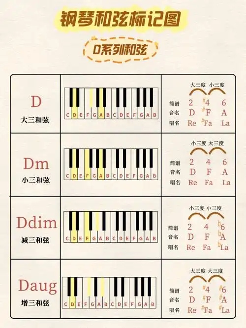 d系列和弦标记703张图搞定即兴伴奏