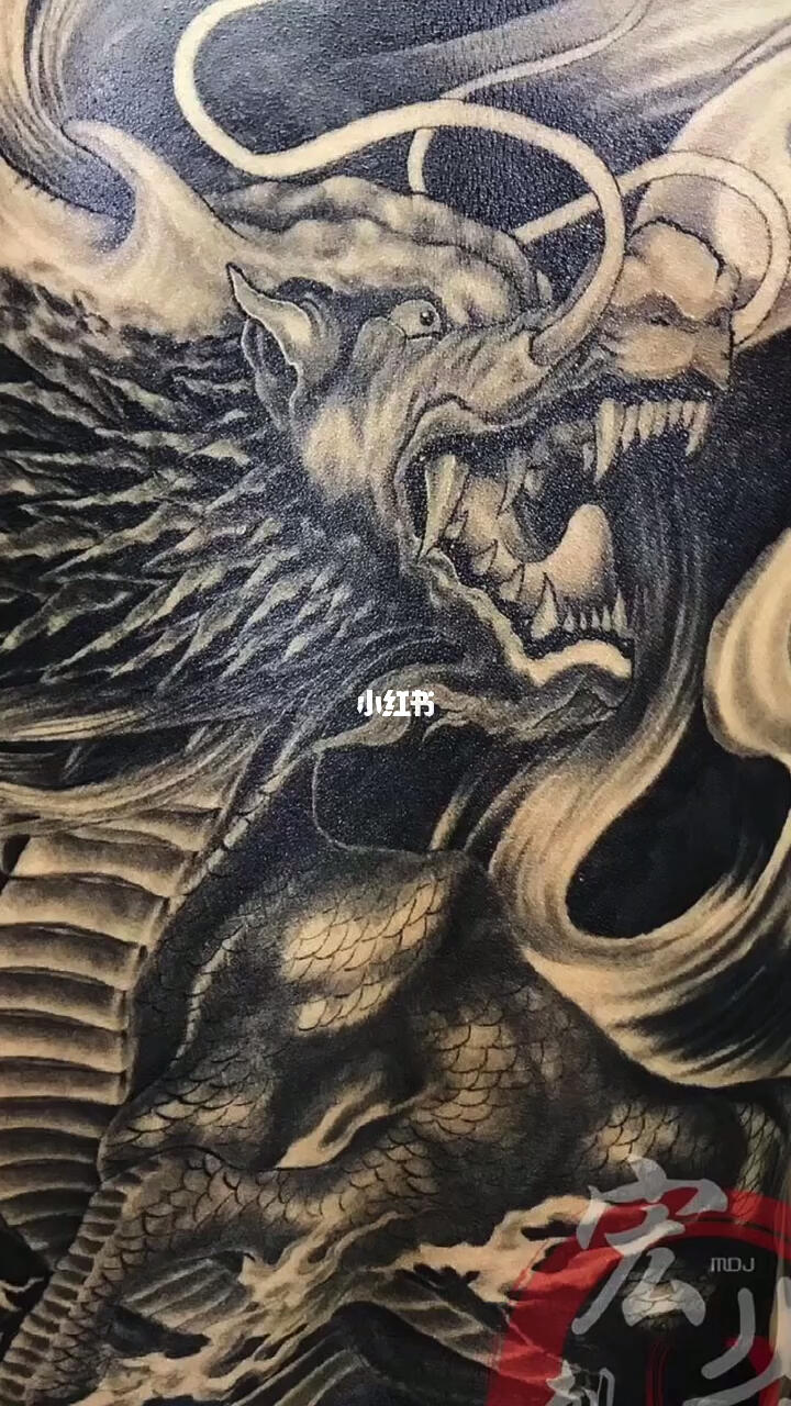 满背麒麟#牡丹江纹身#_纹身_美妆_彩妆_彩妆其他