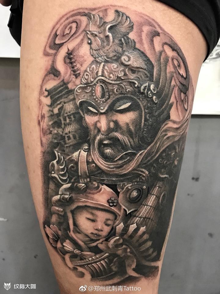 黄忠_纹身图案手稿图片_易鸣的纹身作品集